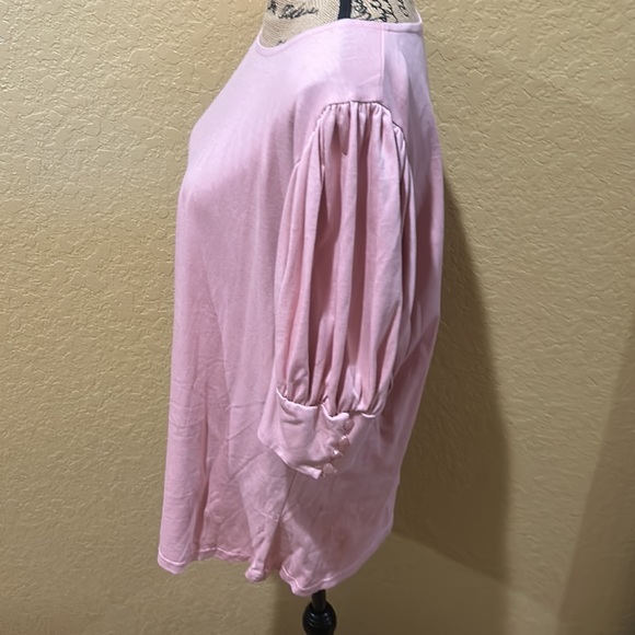 Pink Relaxed Pleated Blouse - Picture 4 of 7